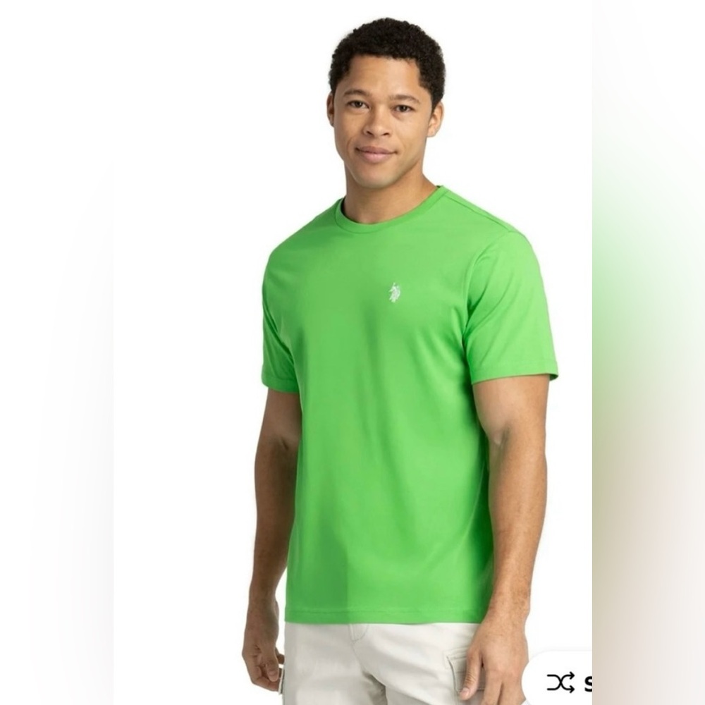 U.S. Polo Assn Men’s Bright Green Crew Neck Tee Shirt XS NWT